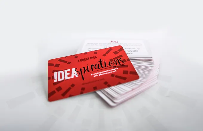 A card resting on the full deck